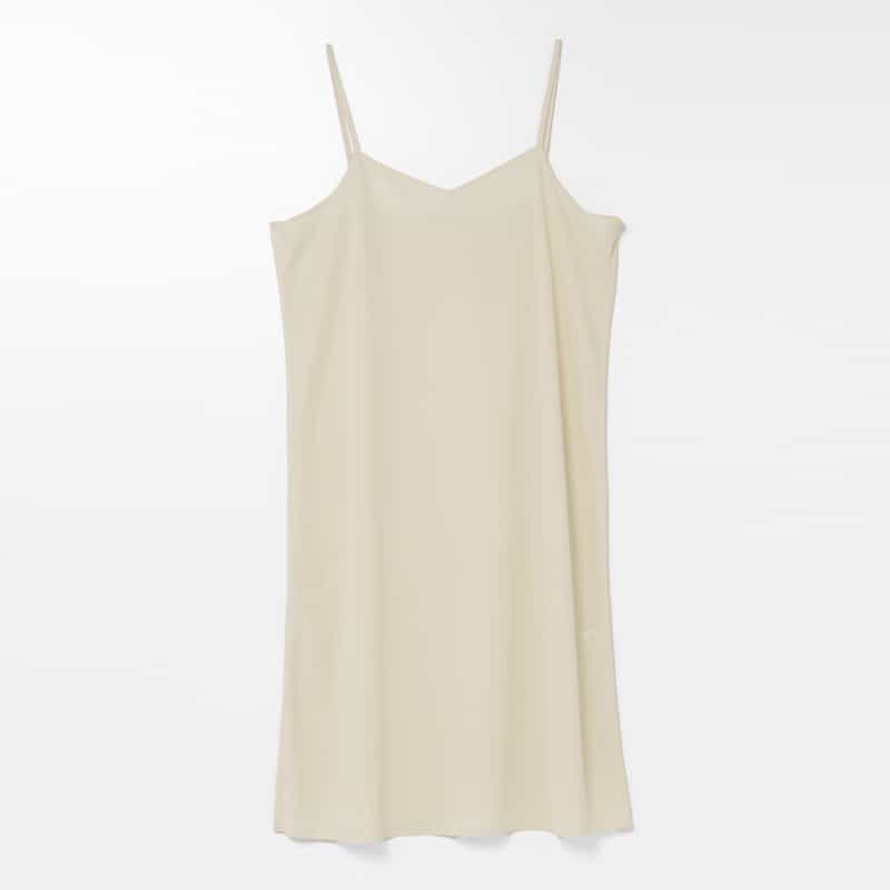BARNEYS NEW YORK ウォッシャブル ドレープボウタイドレス （インナードレス付き） BEIGE