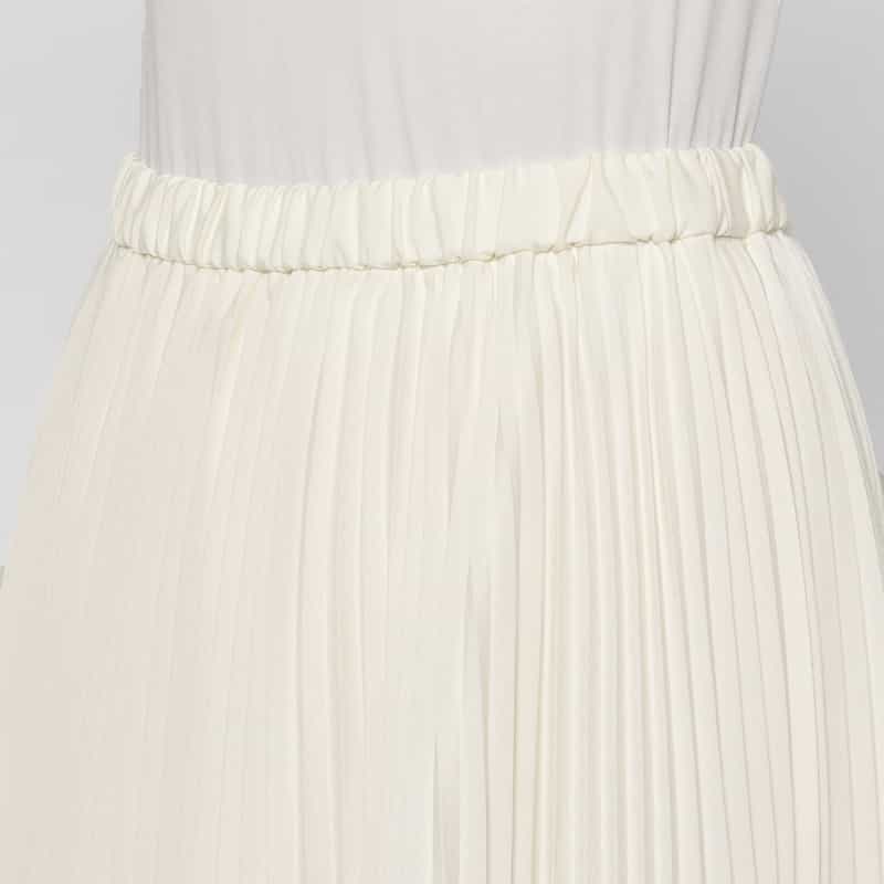 BARNEYS NEW YORK セットアップ ウォッシャブル プリーツスカート WHITE