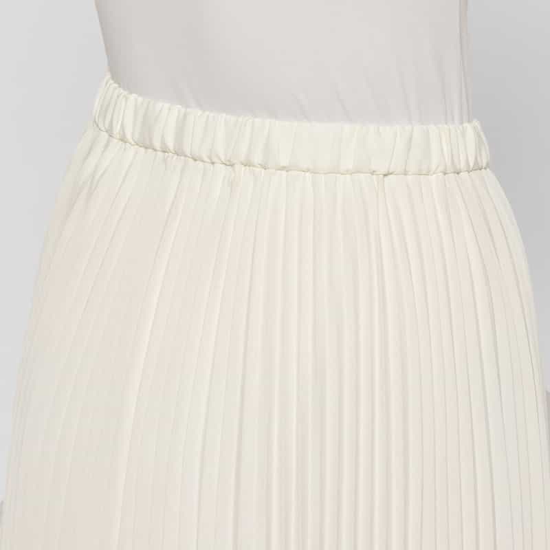 BARNEYS NEW YORK セットアップ ウォッシャブル プリーツスカート WHITE