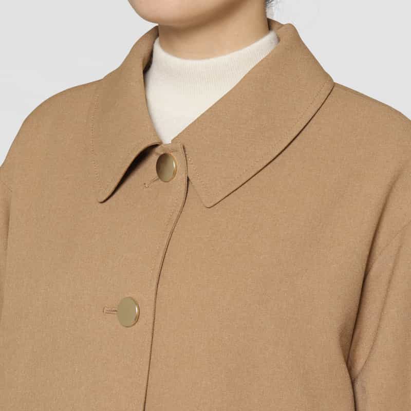 BARNEYS NEW YORK Aライン ステンカラーコート CAMEL