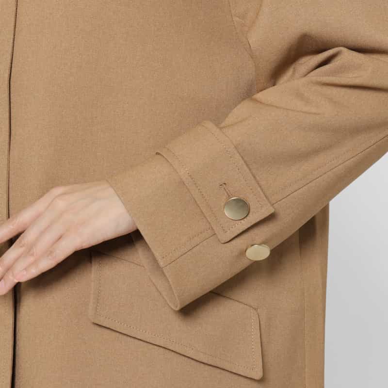 BARNEYS NEW YORK Aライン ステンカラーコート CAMEL