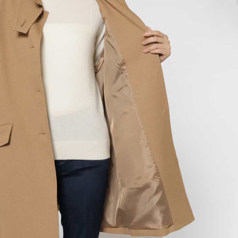 BARNEYS NEW YORK Aライン ステンカラーコート CAMEL
