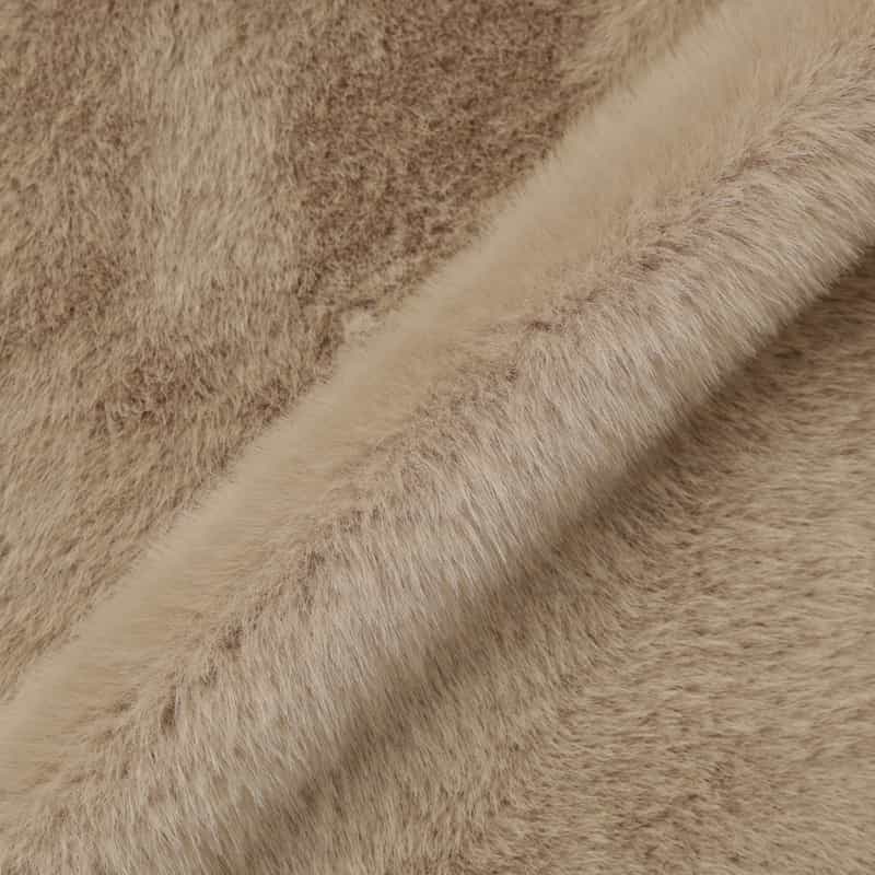 BARNEYS NEW YORK フェイクファー フード付きジップアップショートジレ LIGHT BROWN