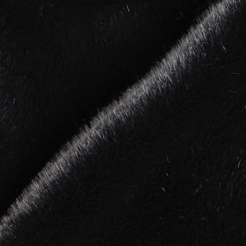BARNEYS NEW YORK フェイクファー フード付きジップアップショートジレ BLACK
