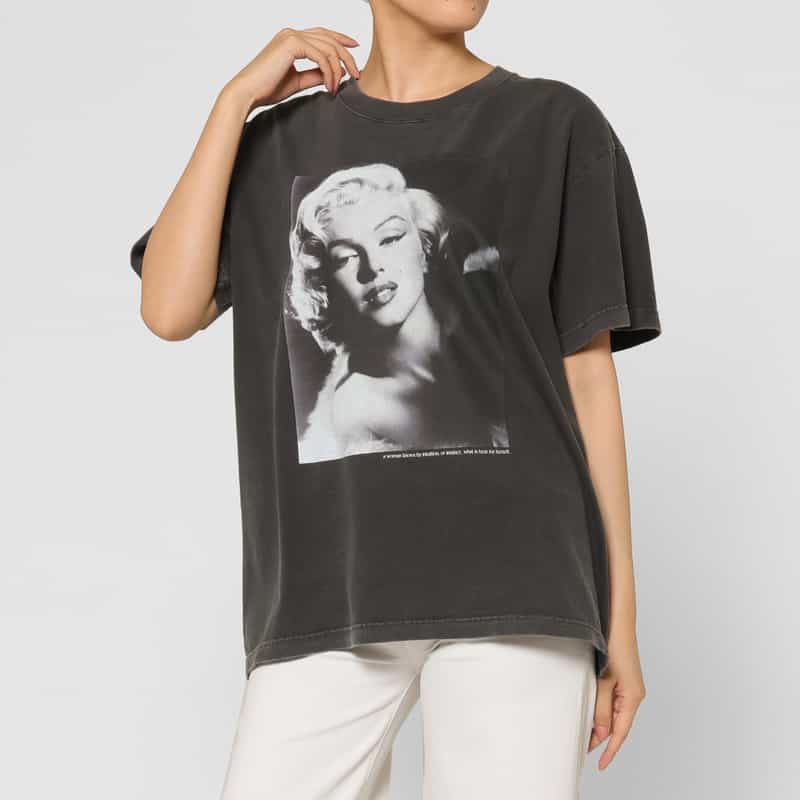 BARNEYS NEW YORK プリントTシャツ “マリリン・モンロー" BLACK