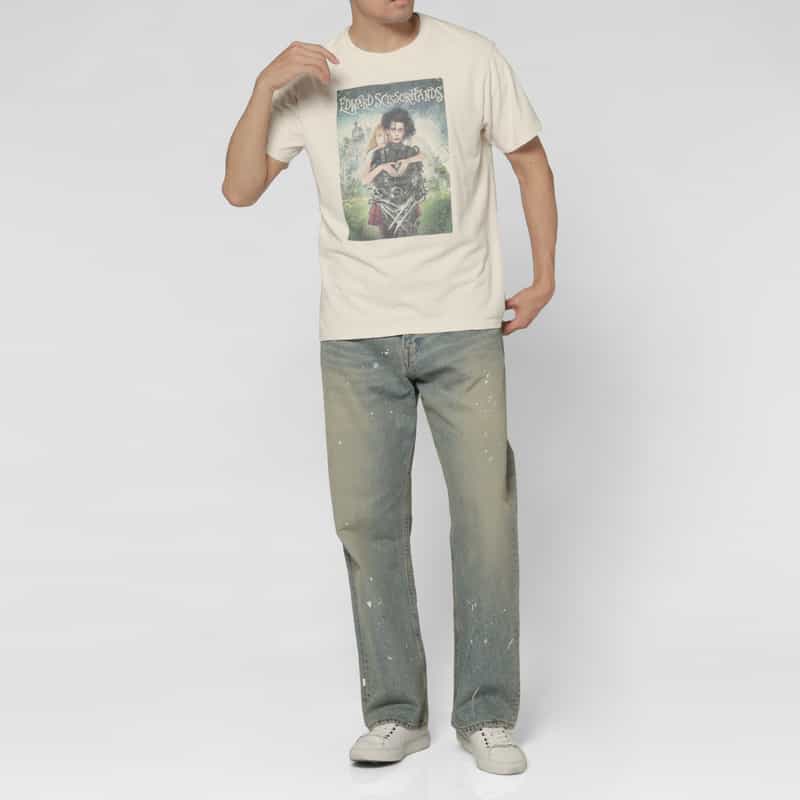 BARNEYS NEW YORK ムービーTシャツ “シザーハンズ" WHITE