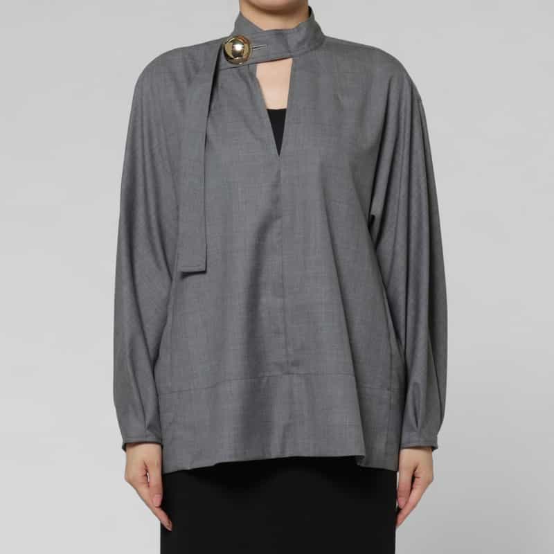HARUNOBUMURATA HARUNOBUMURATA ＜ハルノブムラタ＞ バーニーズ　ニューヨーク限定ブラウス GRAY