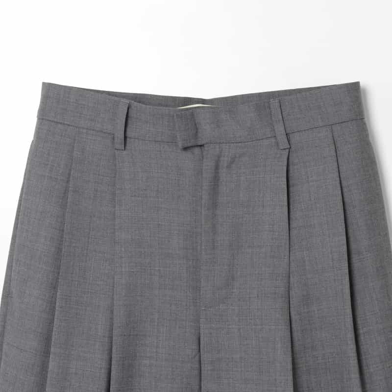 HARUNOBUMURATA HARUNOBUMURATA＜ハルノブムラタ＞ バーニーズ　ニューヨーク限定タック入りワイドパンツ GRAY