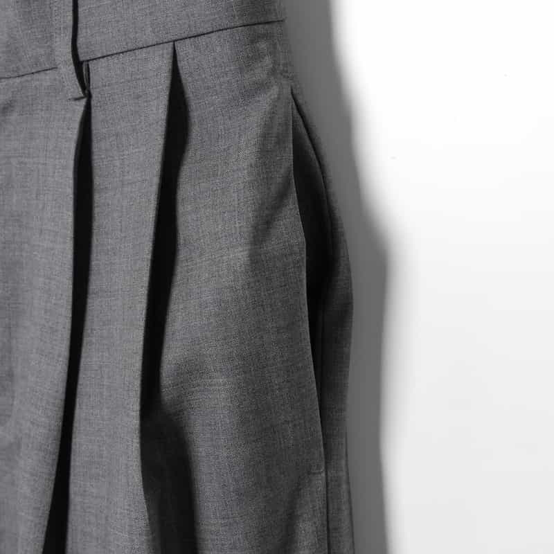 HARUNOBUMURATA HARUNOBUMURATA＜ハルノブムラタ＞ バーニーズ　ニューヨーク限定タック入りワイドパンツ GRAY