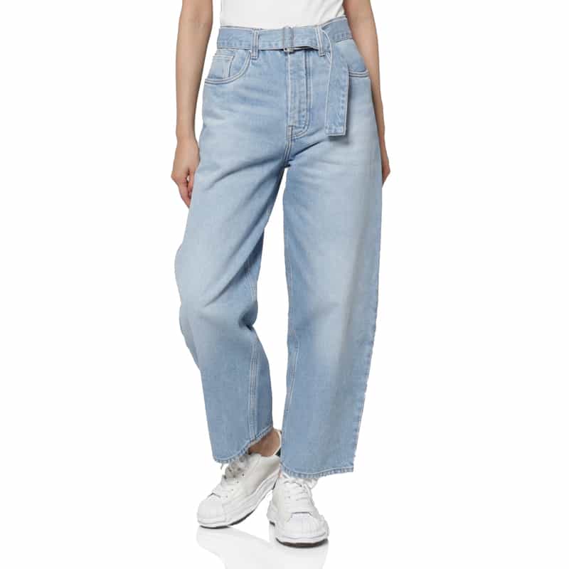 STUDIO NICHOLSON STUDIO NICHOLSON ＜スタジオ　ニコルソン＞ ベルテッド デニムパンツ BLUE