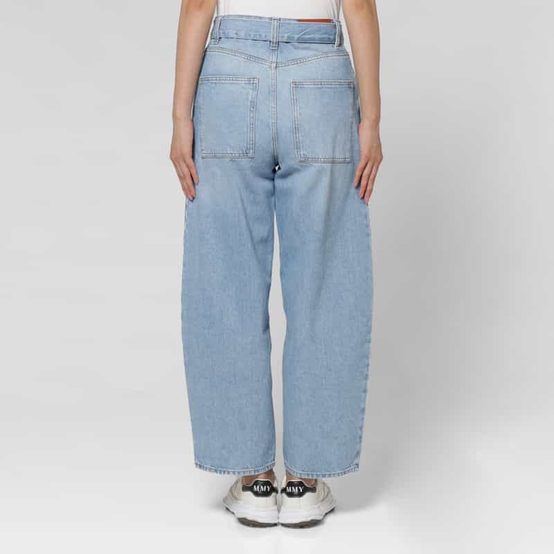 STUDIO NICHOLSON STUDIO NICHOLSON ＜スタジオ　ニコルソン＞ ベルテッド デニムパンツ BLUE