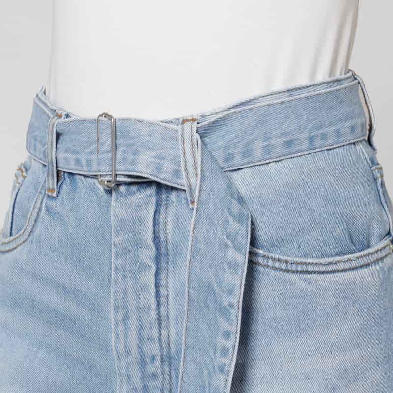 STUDIO NICHOLSON STUDIO NICHOLSON ＜スタジオ　ニコルソン＞ ベルテッド デニムパンツ BLUE