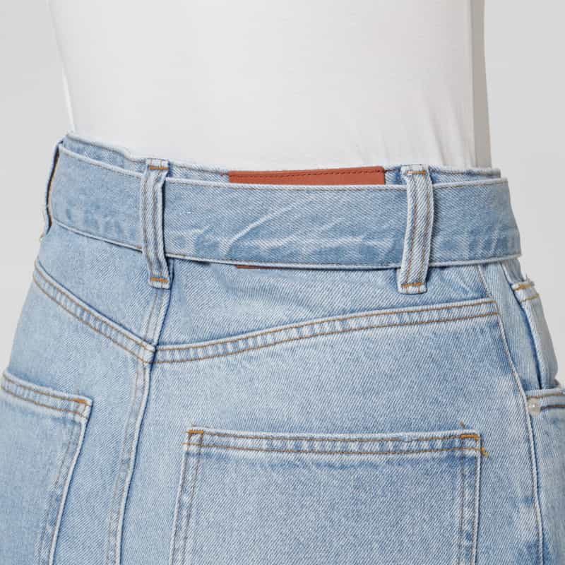 STUDIO NICHOLSON STUDIO NICHOLSON ＜スタジオ　ニコルソン＞ ベルテッド デニムパンツ BLUE
