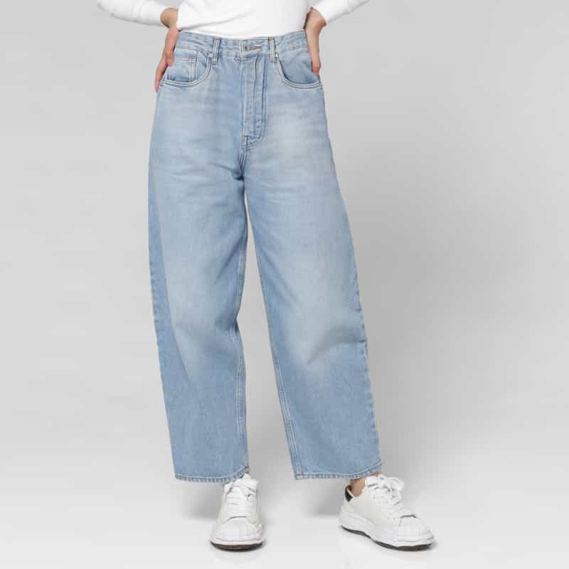 STUDIO NICHOLSON STUDIO NICHOLSON ＜スタジオ　ニコルソン＞ ベルテッド デニムパンツ BLUE
