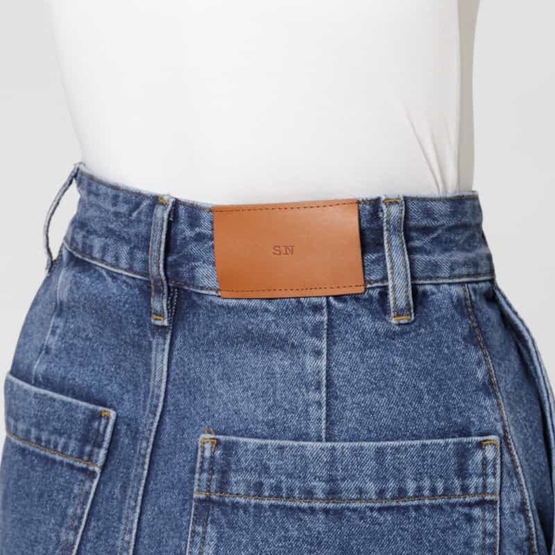 STUDIO NICHOLSON STUDIO NICHOLSON ＜スタジオ　ニコルソン＞ クロップド ワイドデニムパンツ BLUE