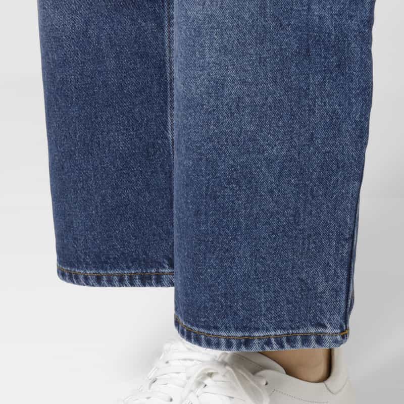 STUDIO NICHOLSON STUDIO NICHOLSON ＜スタジオ　ニコルソン＞ クロップド ワイドデニムパンツ BLUE