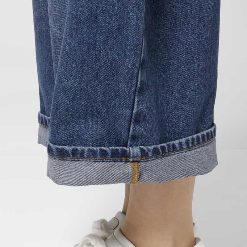 STUDIO NICHOLSON STUDIO NICHOLSON ＜スタジオ　ニコルソン＞ クロップド ワイドデニムパンツ BLUE