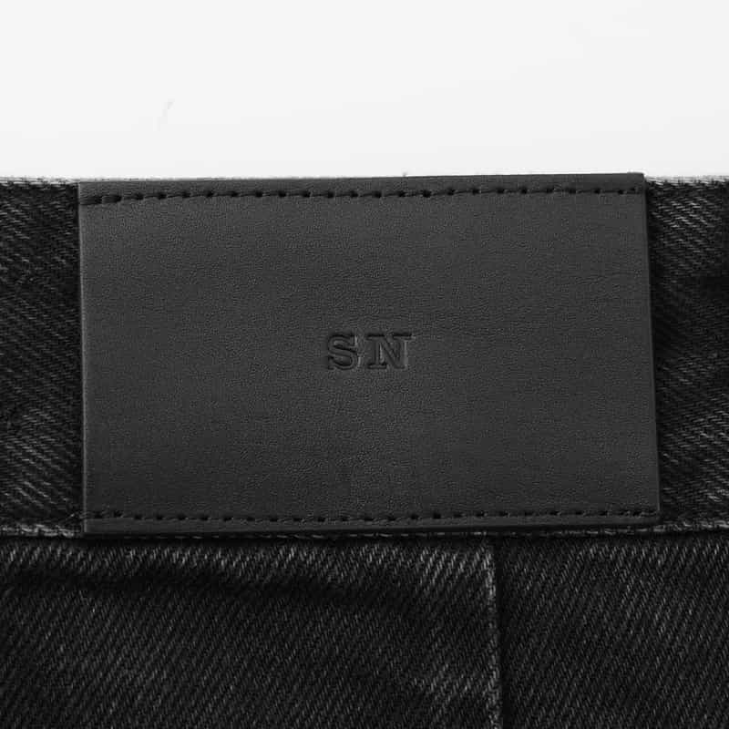 STUDIO NICHOLSON STUDIO NICHOLSON ＜スタジオ　ニコルソン＞ クロップド ワイドデニムパンツ BLACK