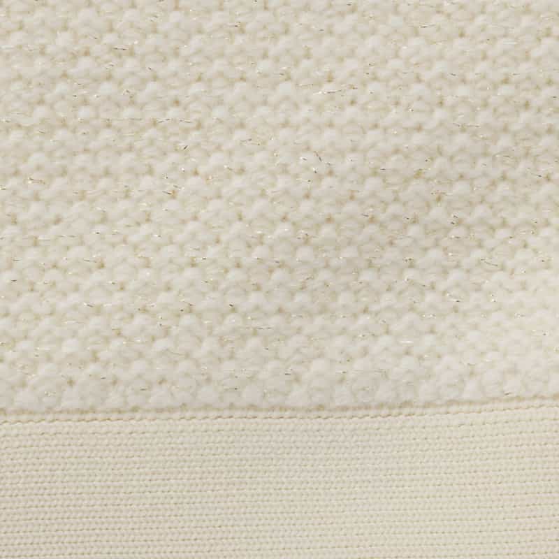 BARNEYS NEW YORK ラメツイード ポケット付きニットジャケット OFF WHITE