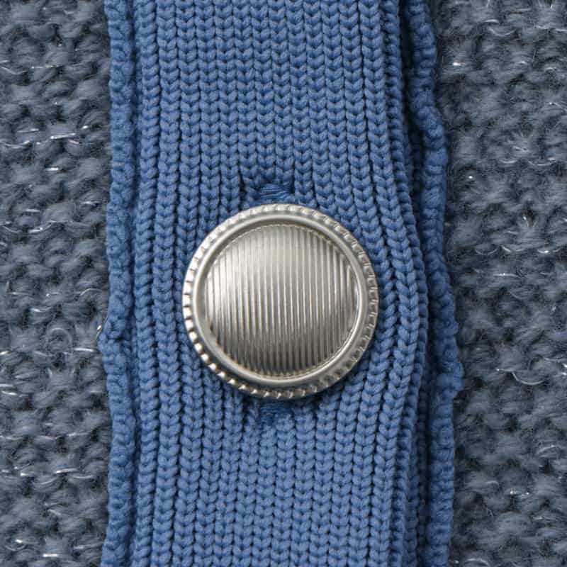 BARNEYS NEW YORK ラメツイード ポケット付きニットジャケット BLUE