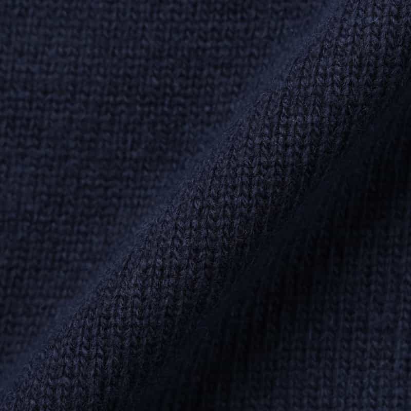 BARNEYS NEW YORK 2WAYスカーフカラー リブニットプルオーバー NAVY