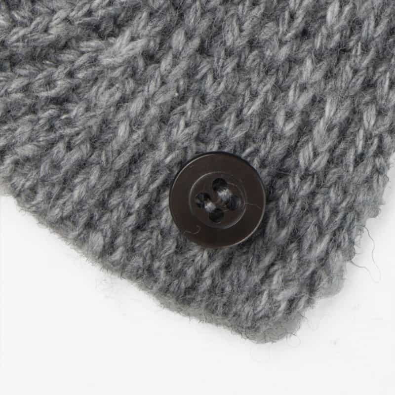 BARNEYS NEW YORK 2WAYスカーフカラー リブニットプルオーバー GRAY