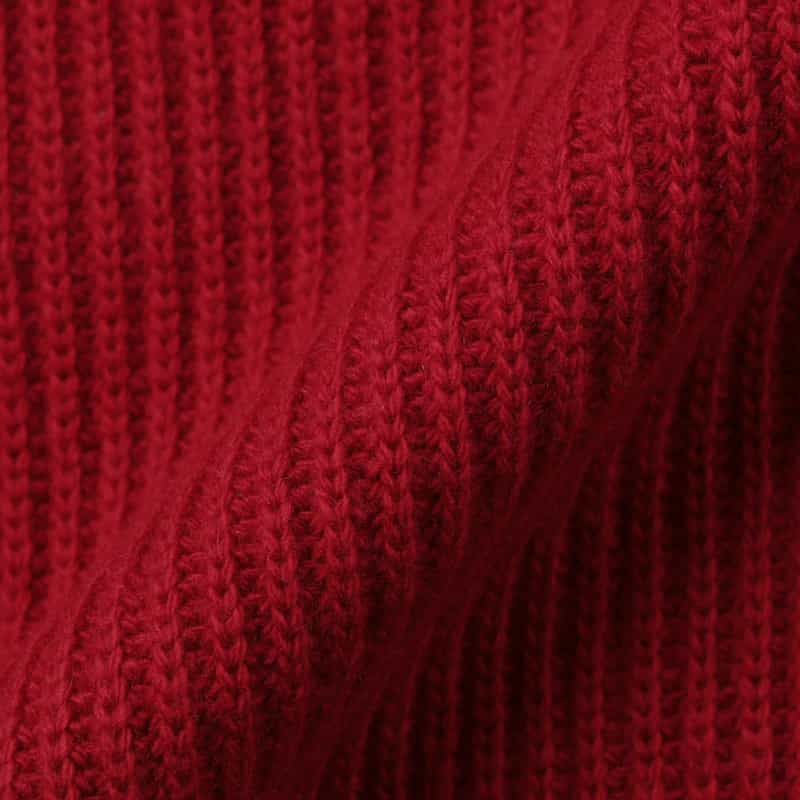 BARNEYS NEW YORK ハーフジップアップ ドライバーズリブニットプルオーバー RED