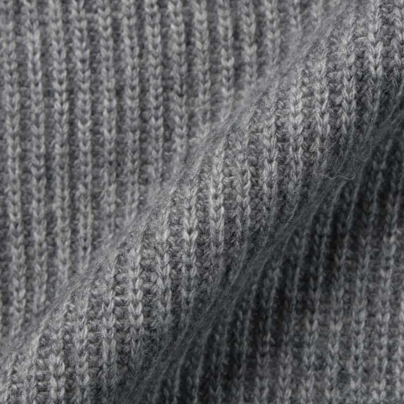 BARNEYS NEW YORK ハーフジップアップ ドライバーズリブニットプルオーバー GRAY