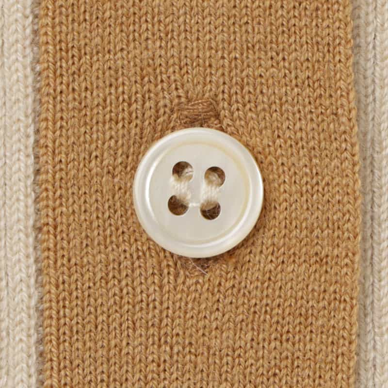 BARNEYS NEW YORK 襟付きニットドレス CAMEL