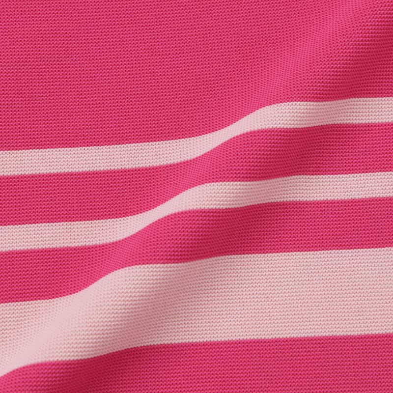BARNEYS NEW YORK ウォッシャブル フレアスリーブ ランダムラインニットドレス PINK
