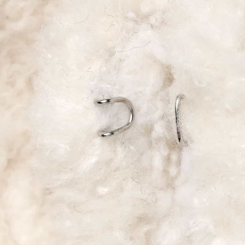 BARNEYS NEW YORK フェイクファー ショートジレ OFF WHITE