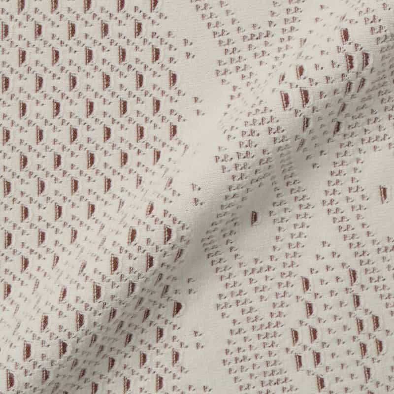 BARNEYS NEW YORK ジャガードニット フレンチスリーブハイネックドレス WHITE