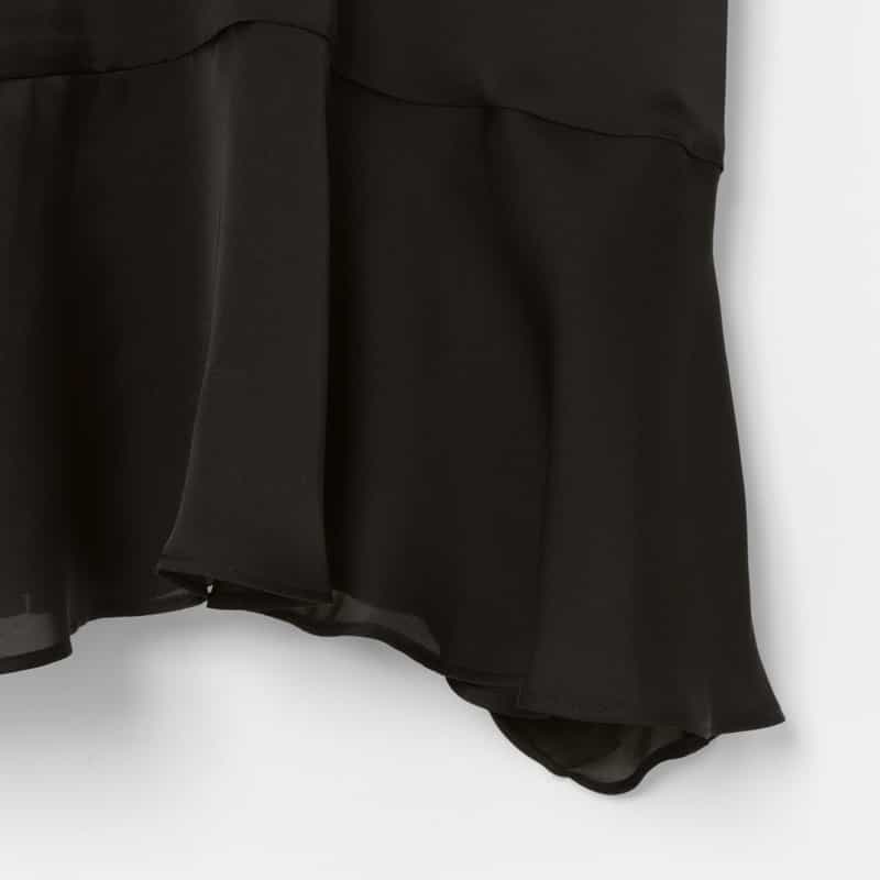 SACAI SACAI ＜サカイ＞ コンビネーション サテンブラウス BLACK