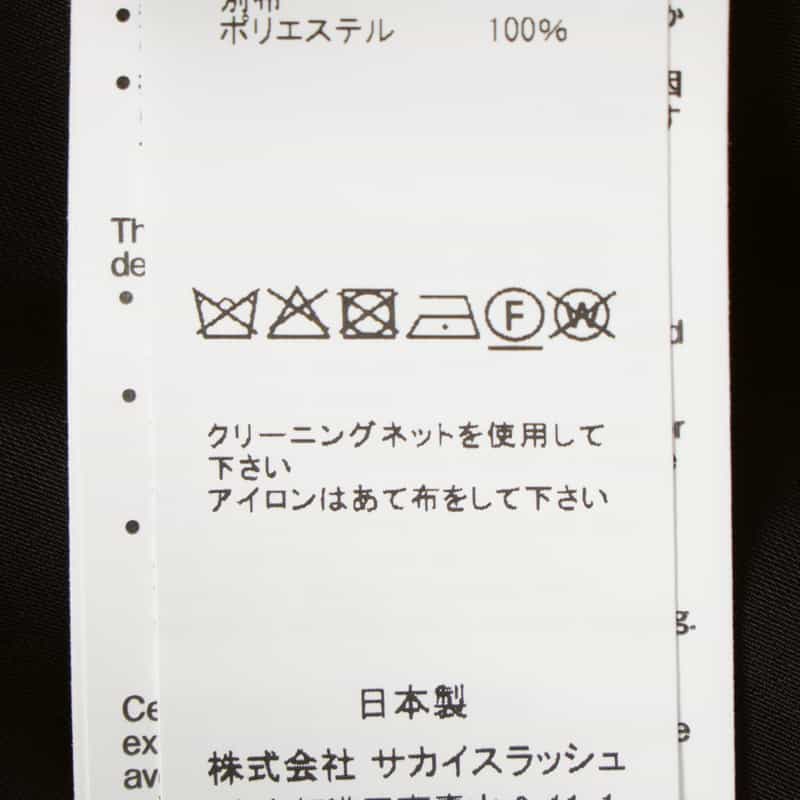 SACAI SACAI ＜サカイ＞ コンビネーション サテンブラウス BLACK