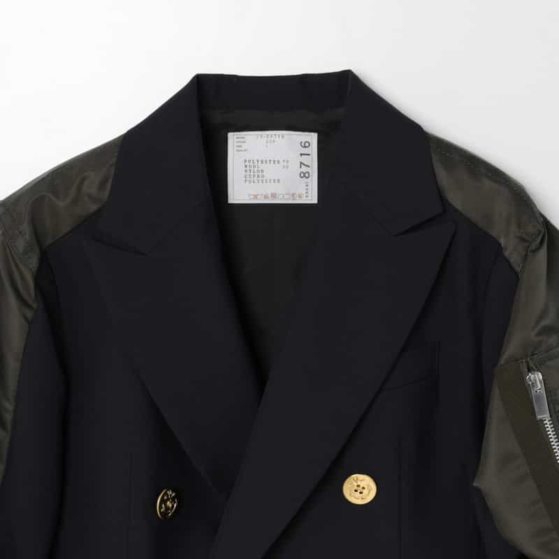 SACAI SACAI ＜サカイ＞ コンビネーション ダブルブレストジャケット NAVY