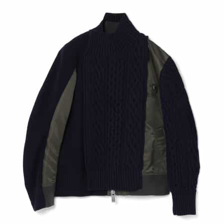 SACAI ＜サカイ＞ コンビネーション ニットブルゾン
