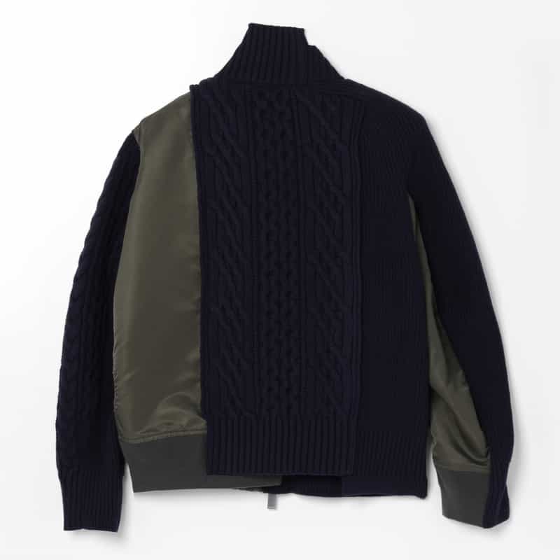 SACAI SACAI ＜サカイ＞ コンビネーション ニットブルゾン NAVY