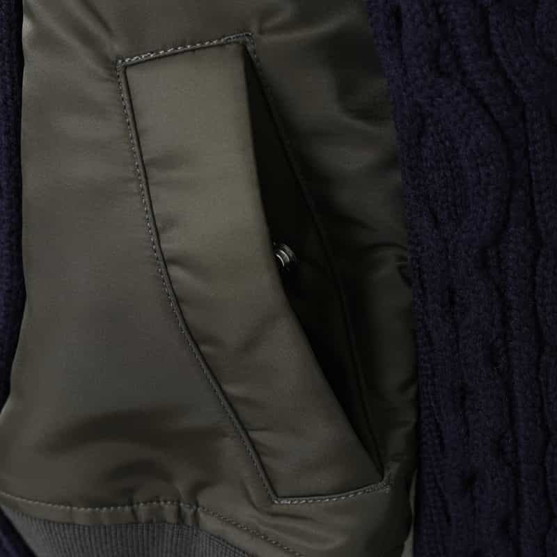 SACAI SACAI ＜サカイ＞ コンビネーション ニットブルゾン NAVY