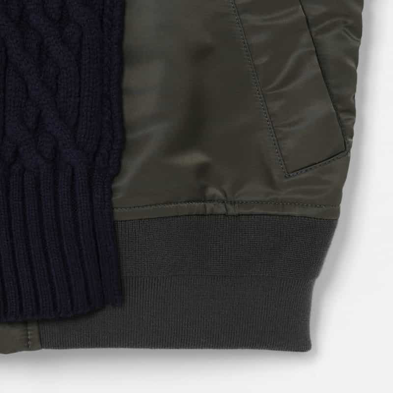 SACAI SACAI ＜サカイ＞ コンビネーション ニットブルゾン NAVY