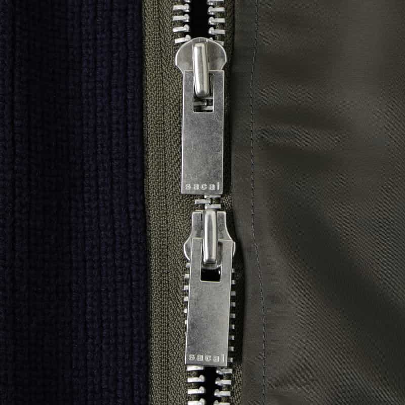 SACAI SACAI ＜サカイ＞ コンビネーション ニットブルゾン NAVY