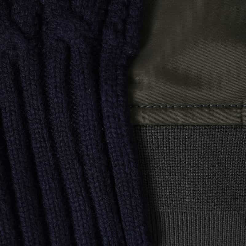 SACAI SACAI ＜サカイ＞ コンビネーション ニットブルゾン NAVY
