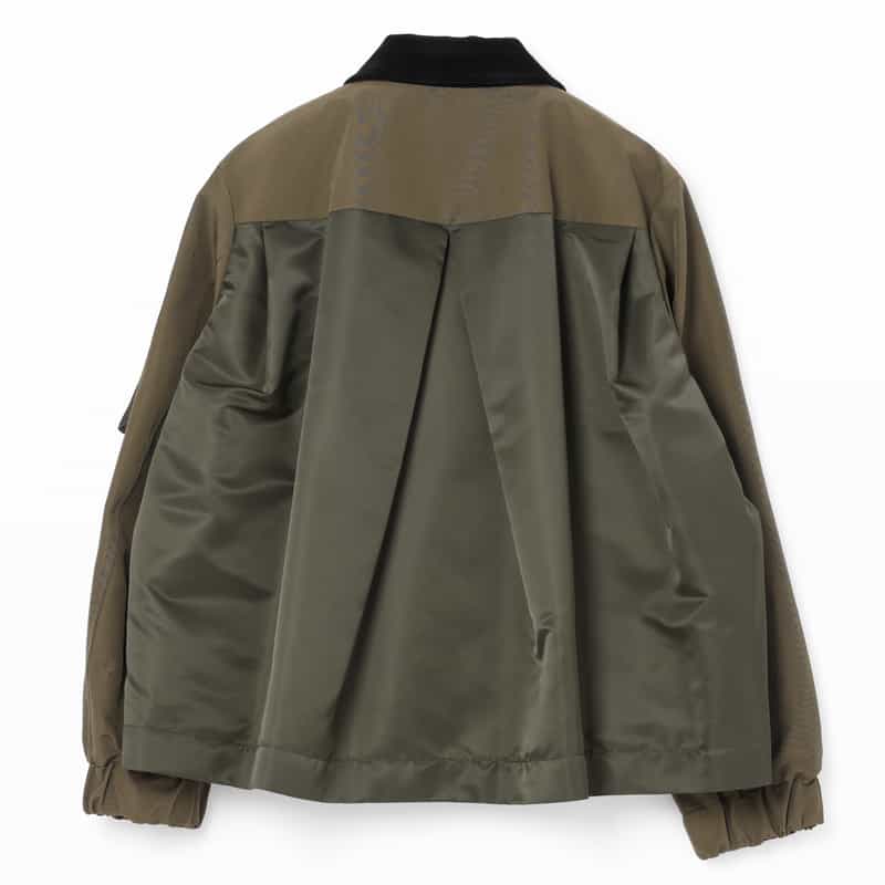 SACAI SACAI ＜サカイ＞ コンビネーション ジップアップブルゾン BROWN