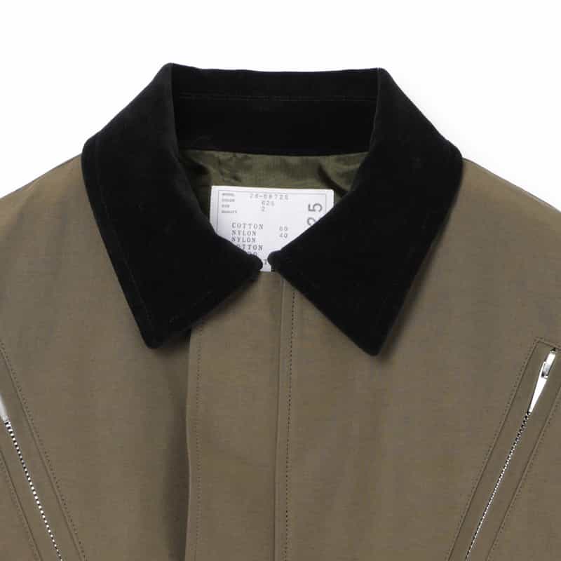 SACAI SACAI ＜サカイ＞ コンビネーション ジップアップブルゾン BROWN