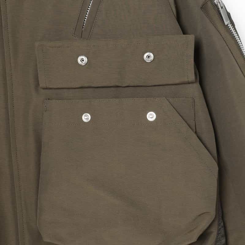 SACAI SACAI ＜サカイ＞ コンビネーション ジップアップブルゾン BROWN