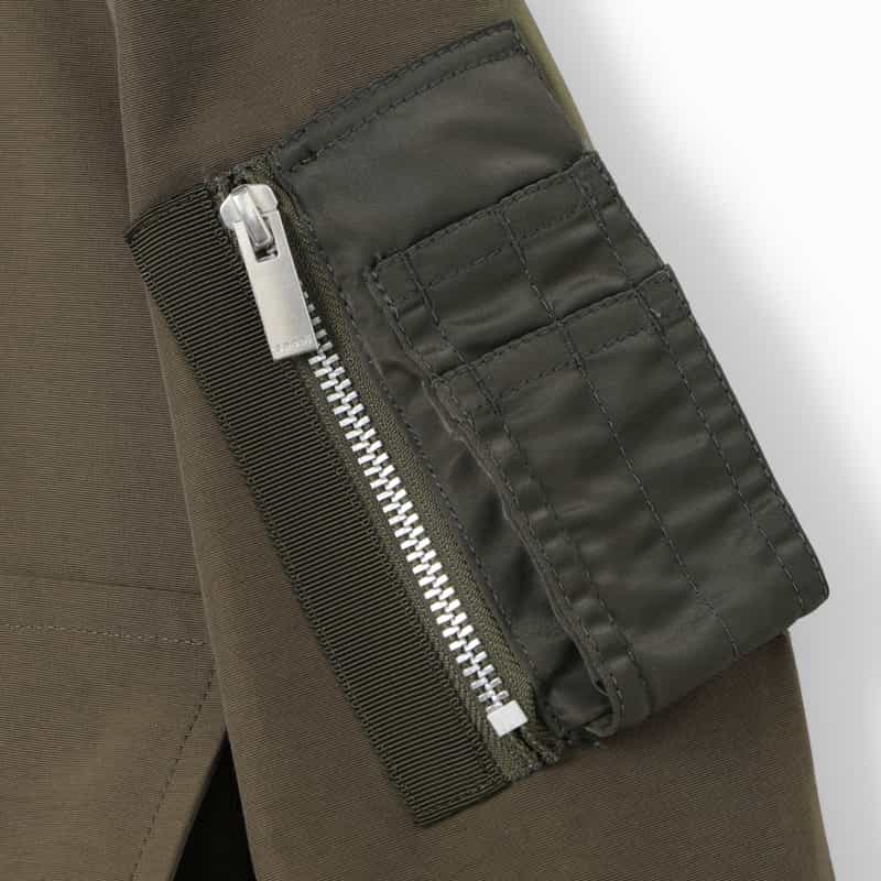 SACAI SACAI ＜サカイ＞ コンビネーション ジップアップブルゾン BROWN