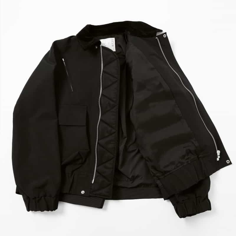 SACAI SACAI ＜サカイ＞ コンビネーション ジップアップブルゾン BLACK