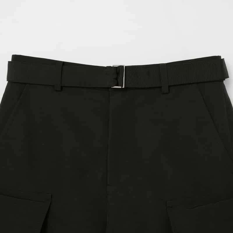 SACAI SACAI ＜サカイ＞ ボンディング素材ベルテッドパンツ BLACK