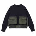 SACAI ＜サカイ＞ ポケット付きコンビネーションスウェットプルオーバー