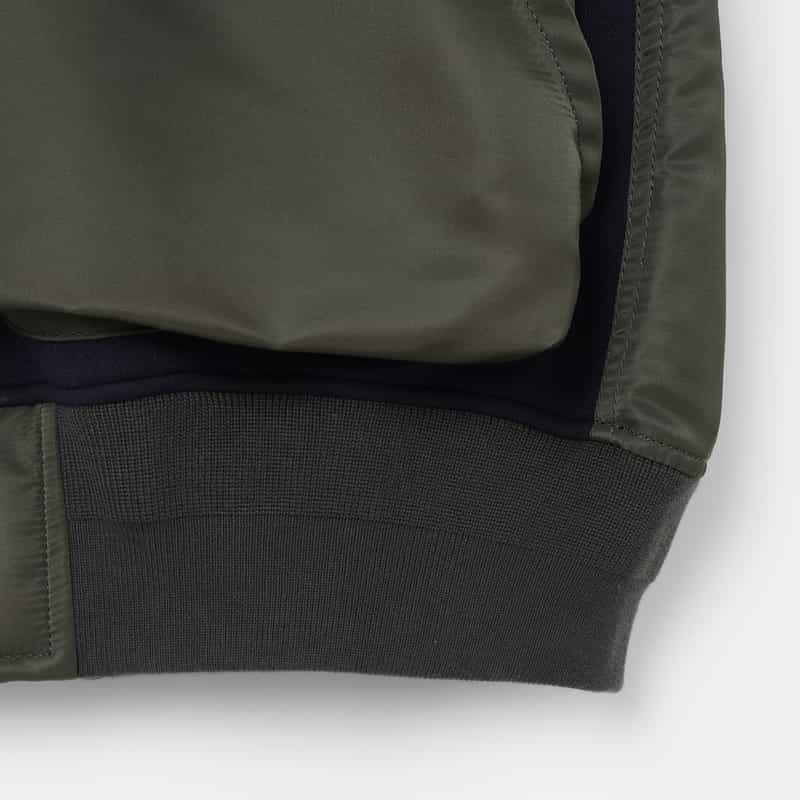 SACAI SACAI ＜サカイ＞ ポケット付きコンビネーションスエットプルオーバー NAVY