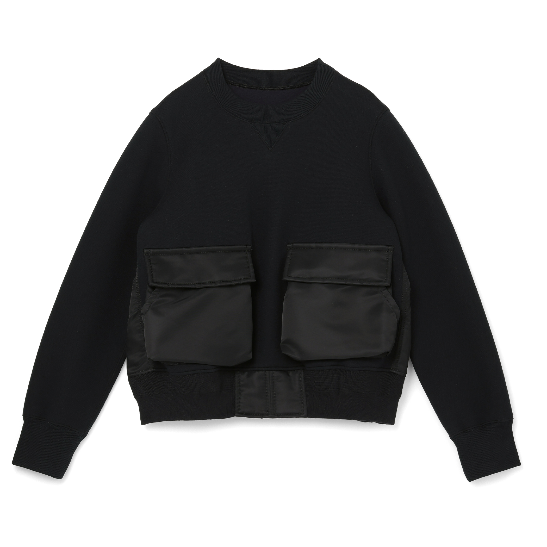 SACAI ＜サカイ＞ ポケット付きコンビネーションスウェットプルオーバー